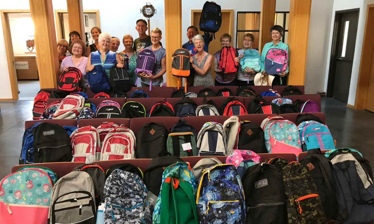 Blessing of the Backpacks Donations Community Service Faith Lutheran Church